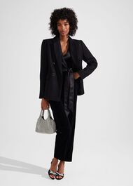 Luisa Velvet Jumpsuit, Black, hi-res