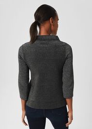Sparkle Betsy Top, Black Silver, hi-res