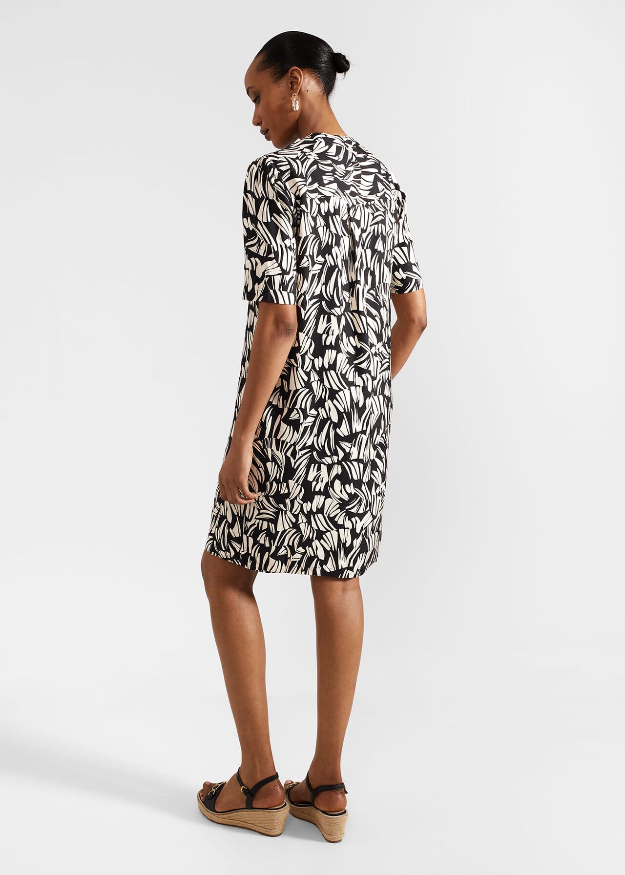 Lucille Dress, Black Cream, hi-res