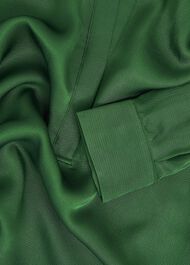 Jade Satin Blouse, Verdant Green, hi-res