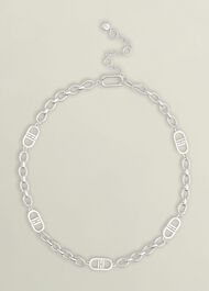 Bette Chain Silver Plated Necklace, Silver, hi-res