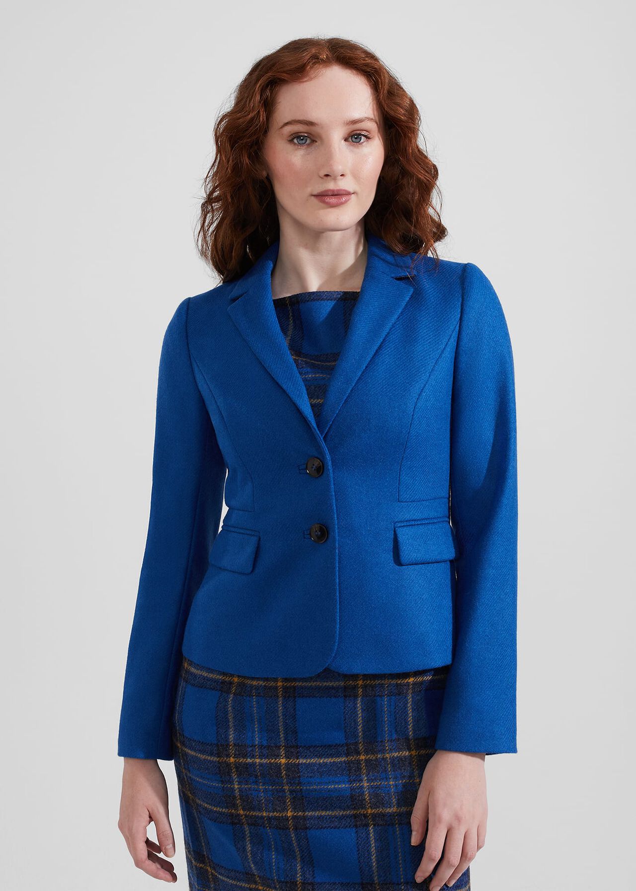 Petite Hackness Wool Jacket, Electric Blue, hi-res