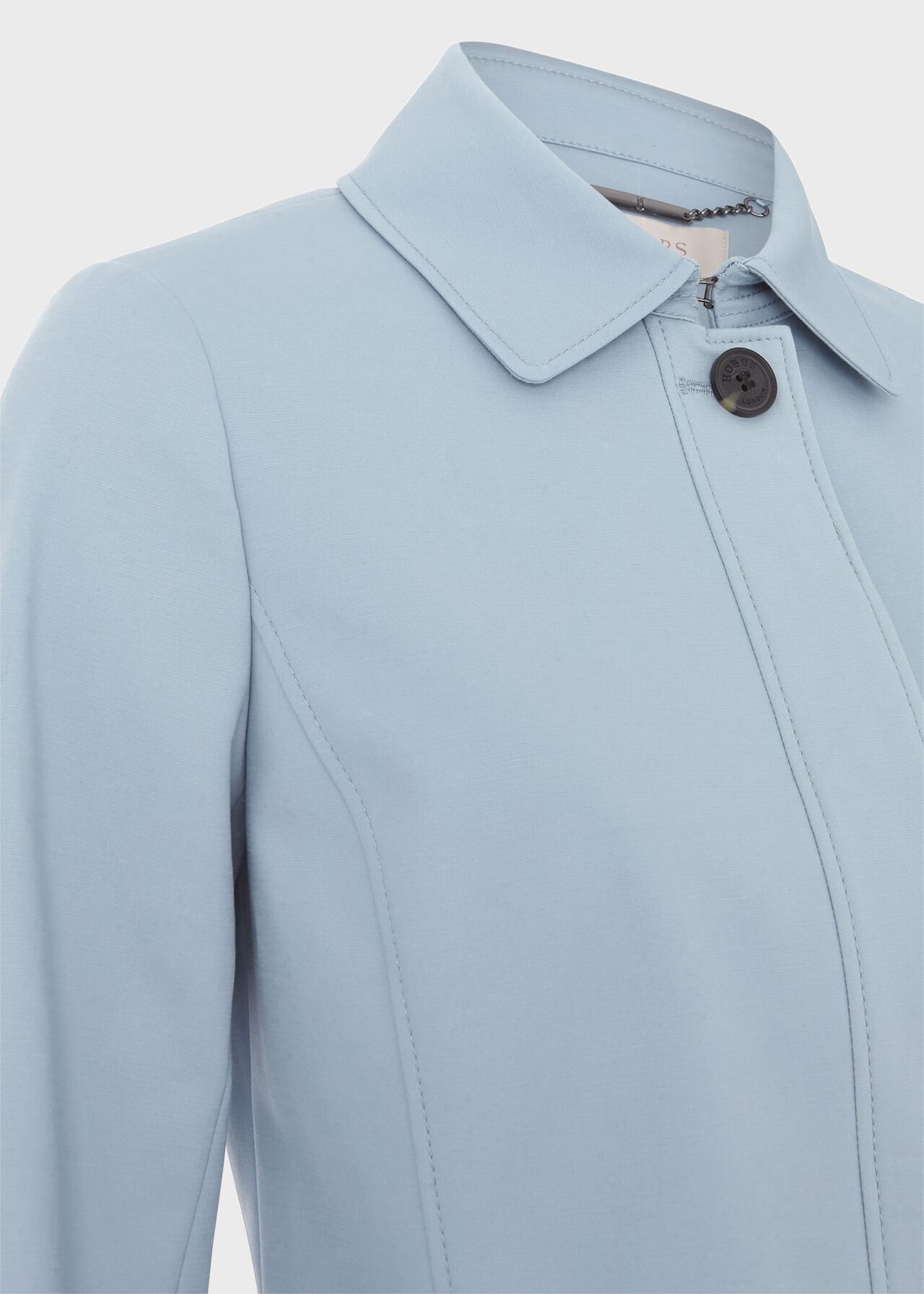 Jane Shower Resistant Trench Coat, Pale Blue, hi-res