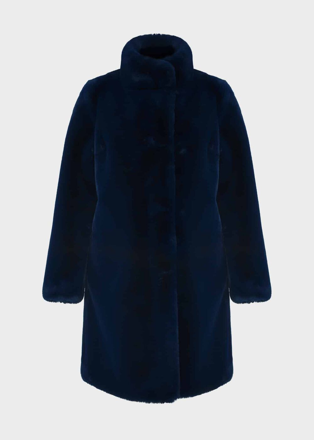 Petite Maddox Faux Fur Coat, Steel Blue, hi-res