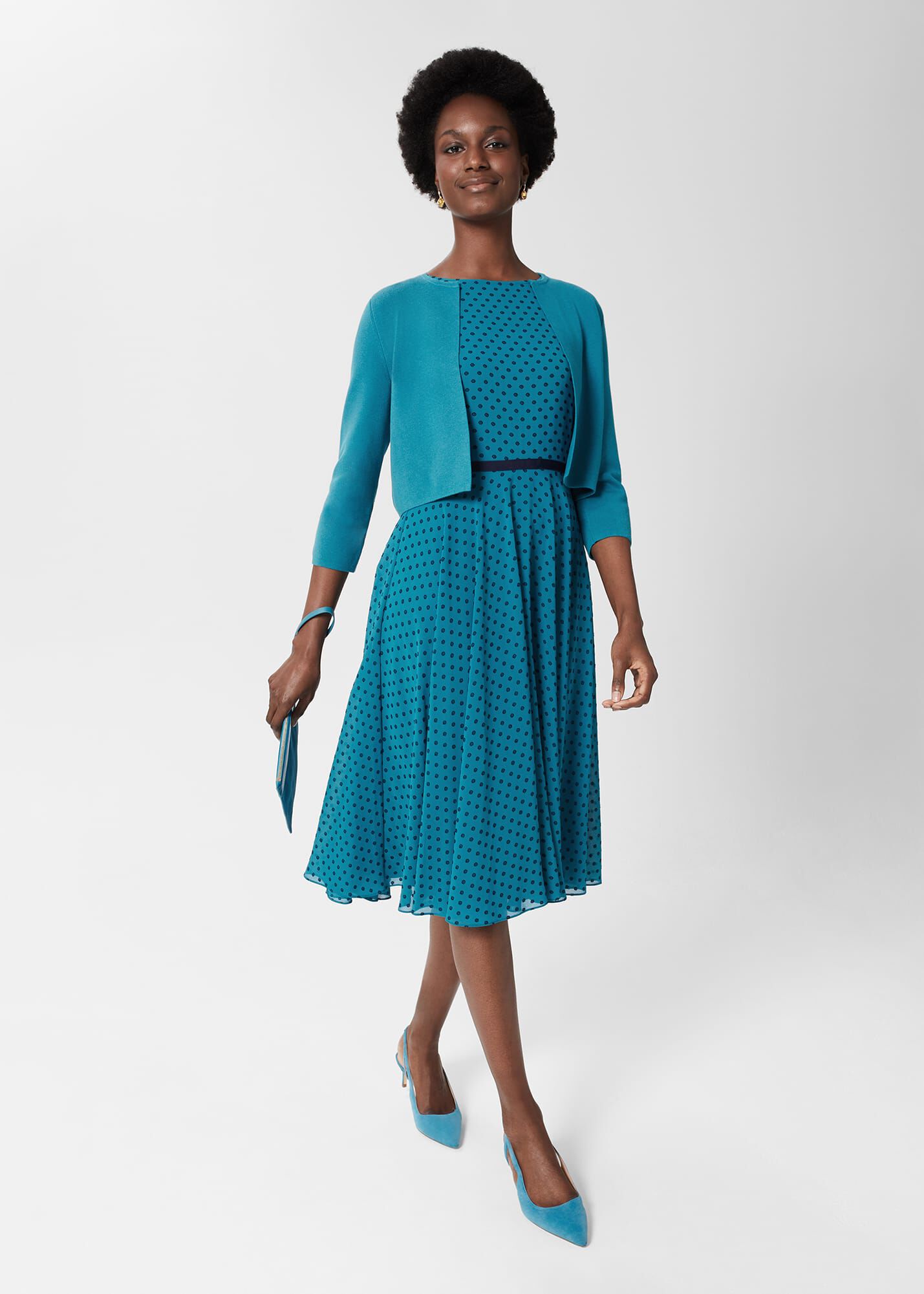 Hobbs marley cardigan azure blue hot sale