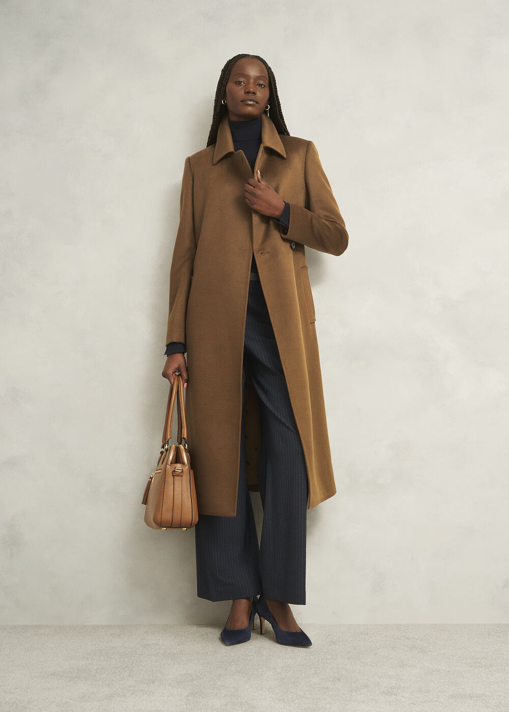 Petite Livia Wool Coat, Vicuna, hi-res