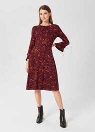 Lea Jersey Dress, Mulberry Multi, hi-res