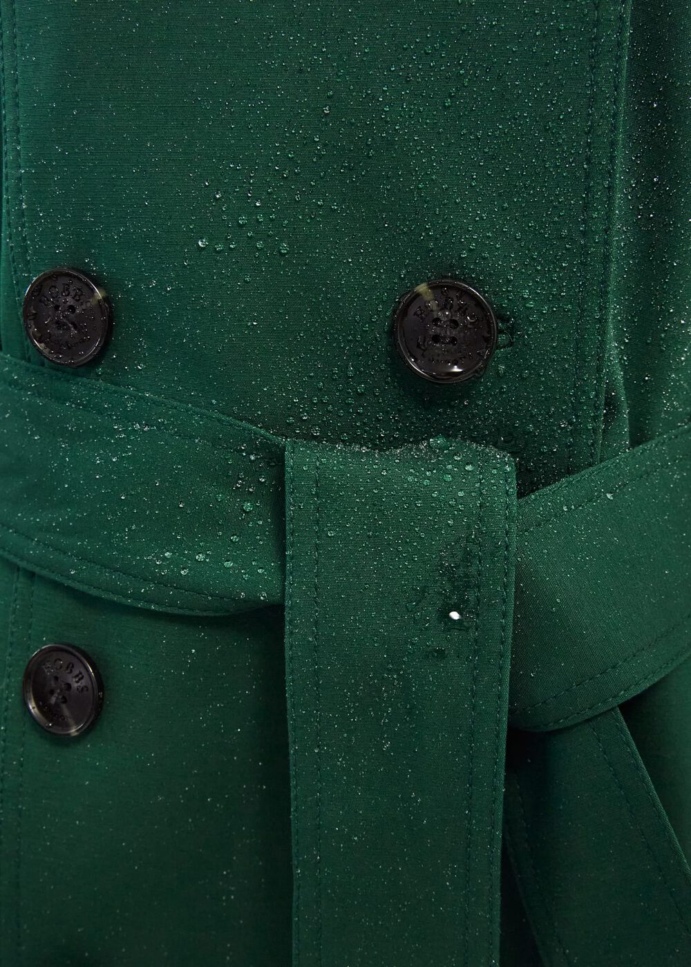 Petite Saskia Shower Resistant Trench Coat, Bay Green, hi-res