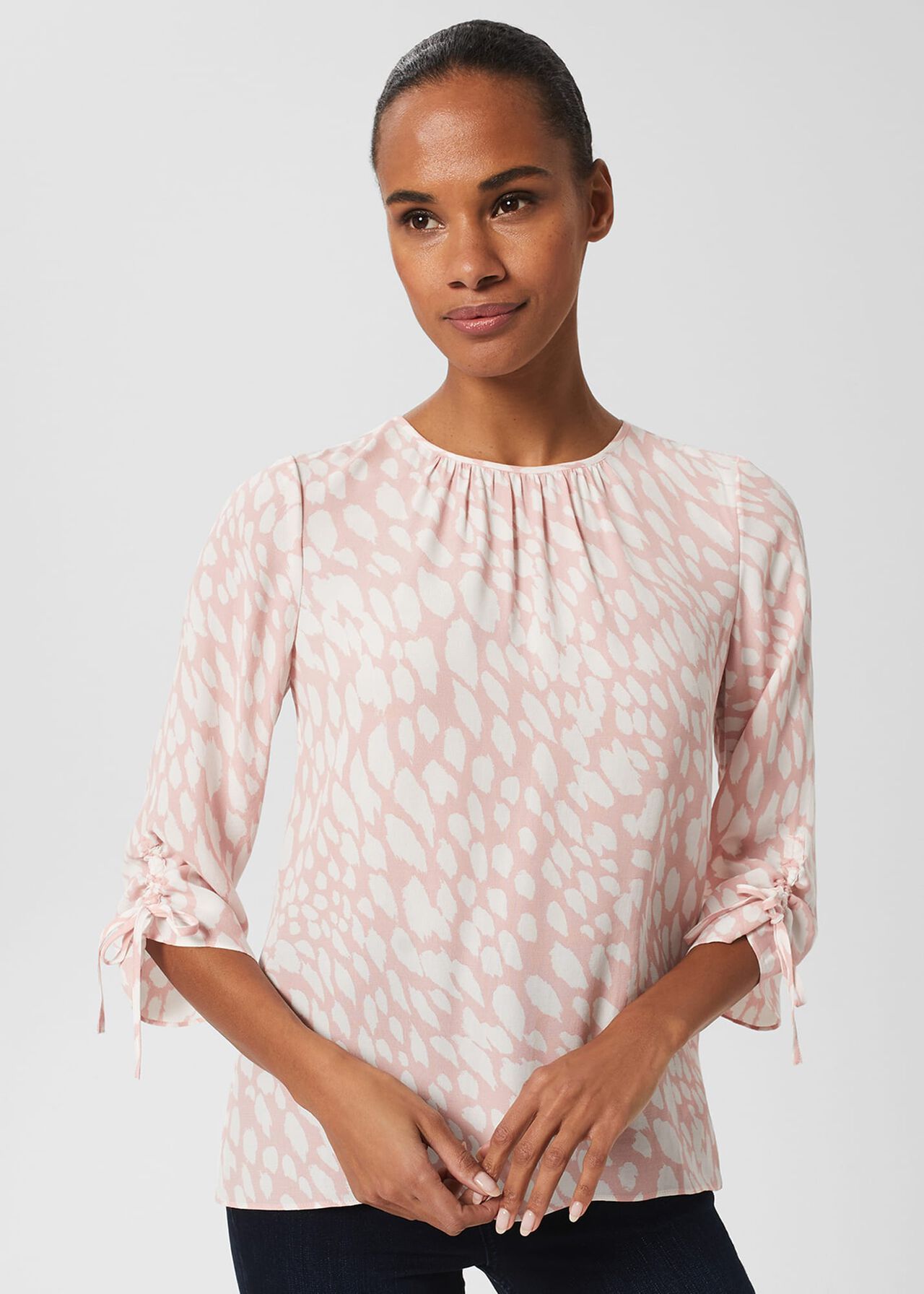 Cosette Blouse, Pink Ivory, hi-res