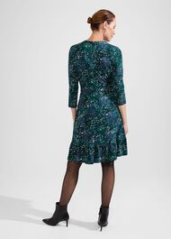 Ami Jersey Dress, Teal Multi, hi-res