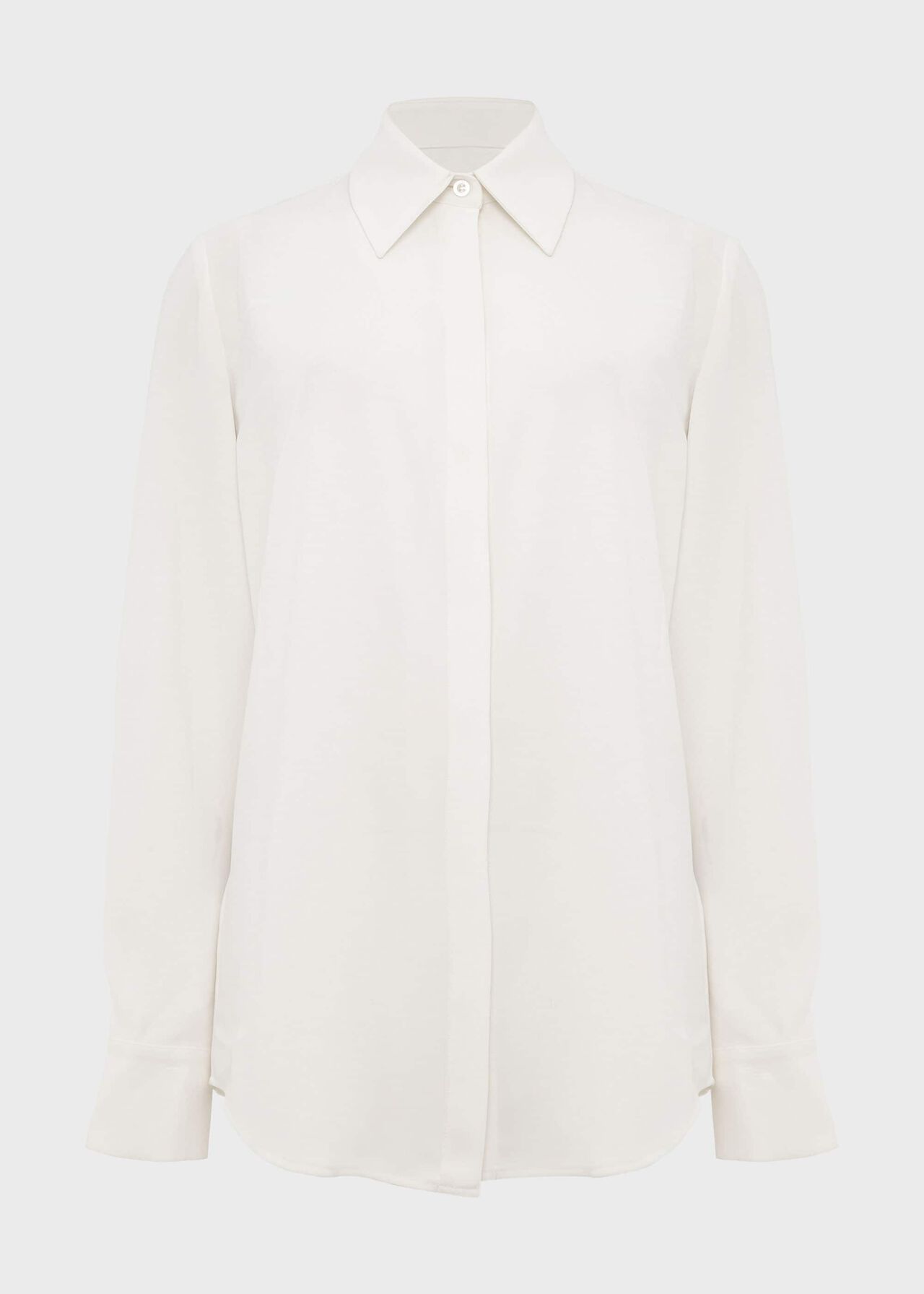 Eva Silk Shirt, Ivory, hi-res