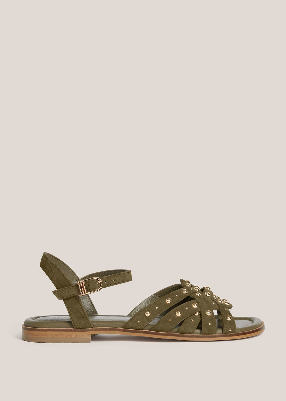 Emerson Suede Sandals, Dark Olive, hi-res