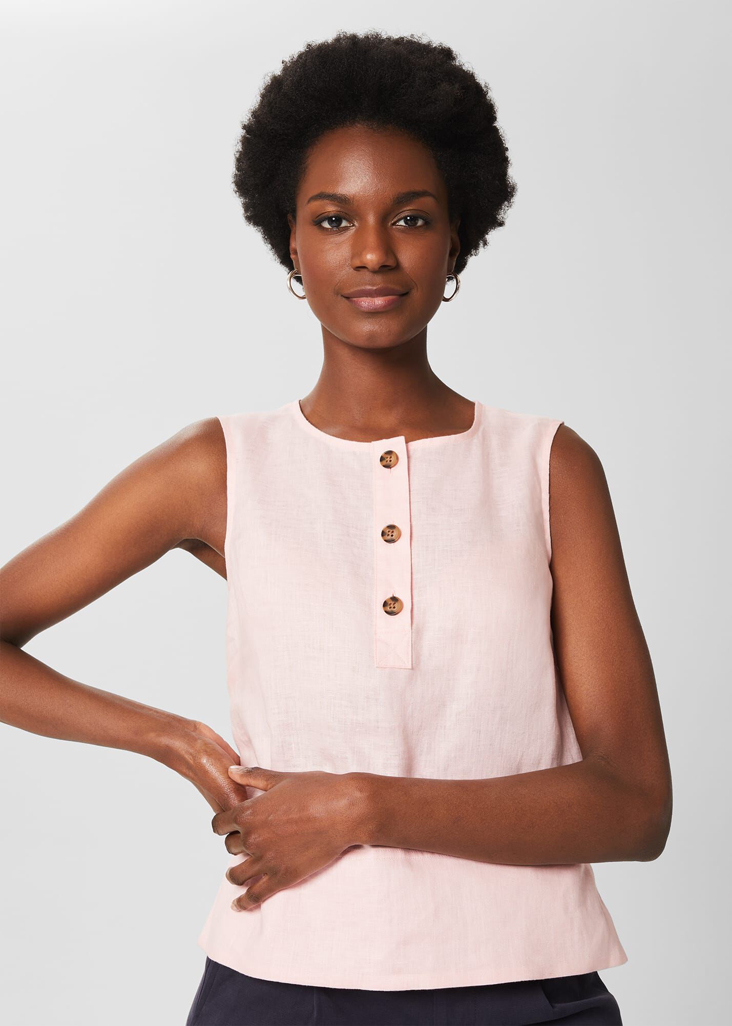 Gayle Linen Top | Hobbs