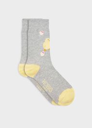 Easter Chick Sock, Grey, hi-res