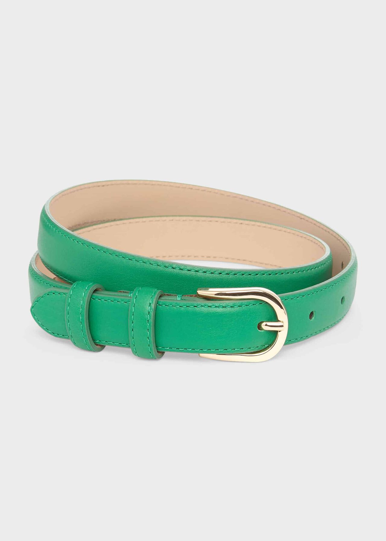 Reese Leather Belt, Green, hi-res