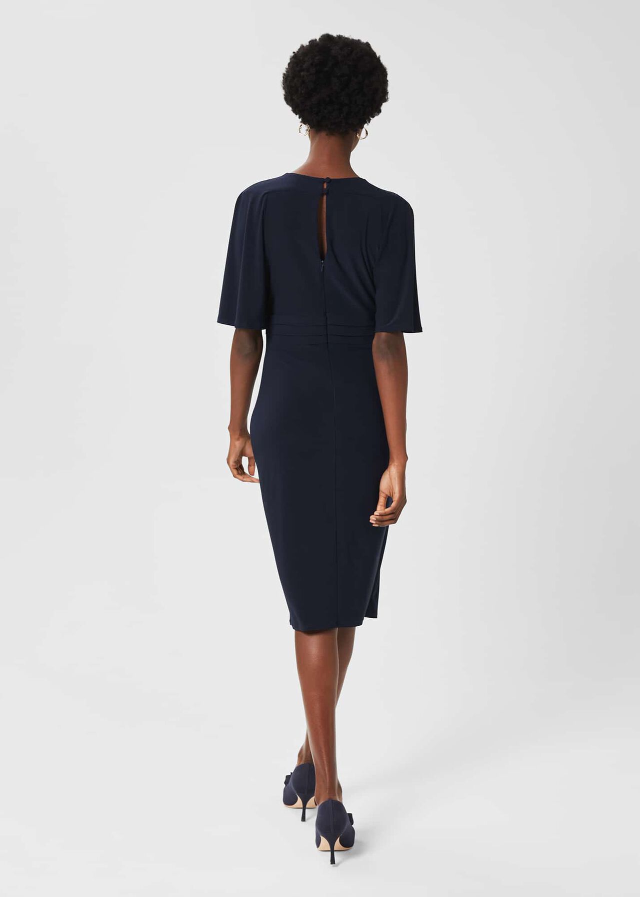 Coralie Jersey Shift Dress, Midnight Navy, hi-res