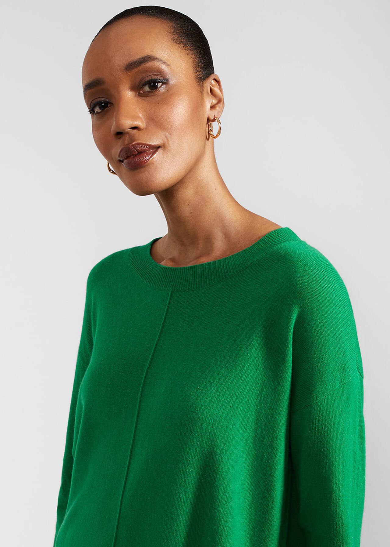 Yasmin Sweater With Cashmere, Malachite Green, hi-res