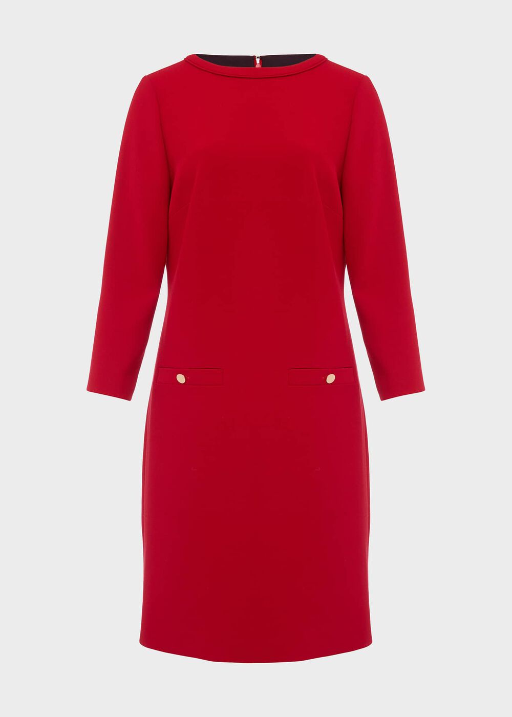Petra Sleeved Dress, Cherry Red, hi-res