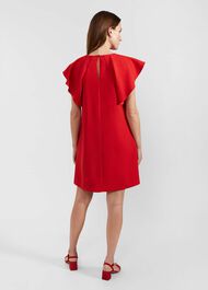 Rosario Frill Sleeveless Dress, Cherry Red, hi-res