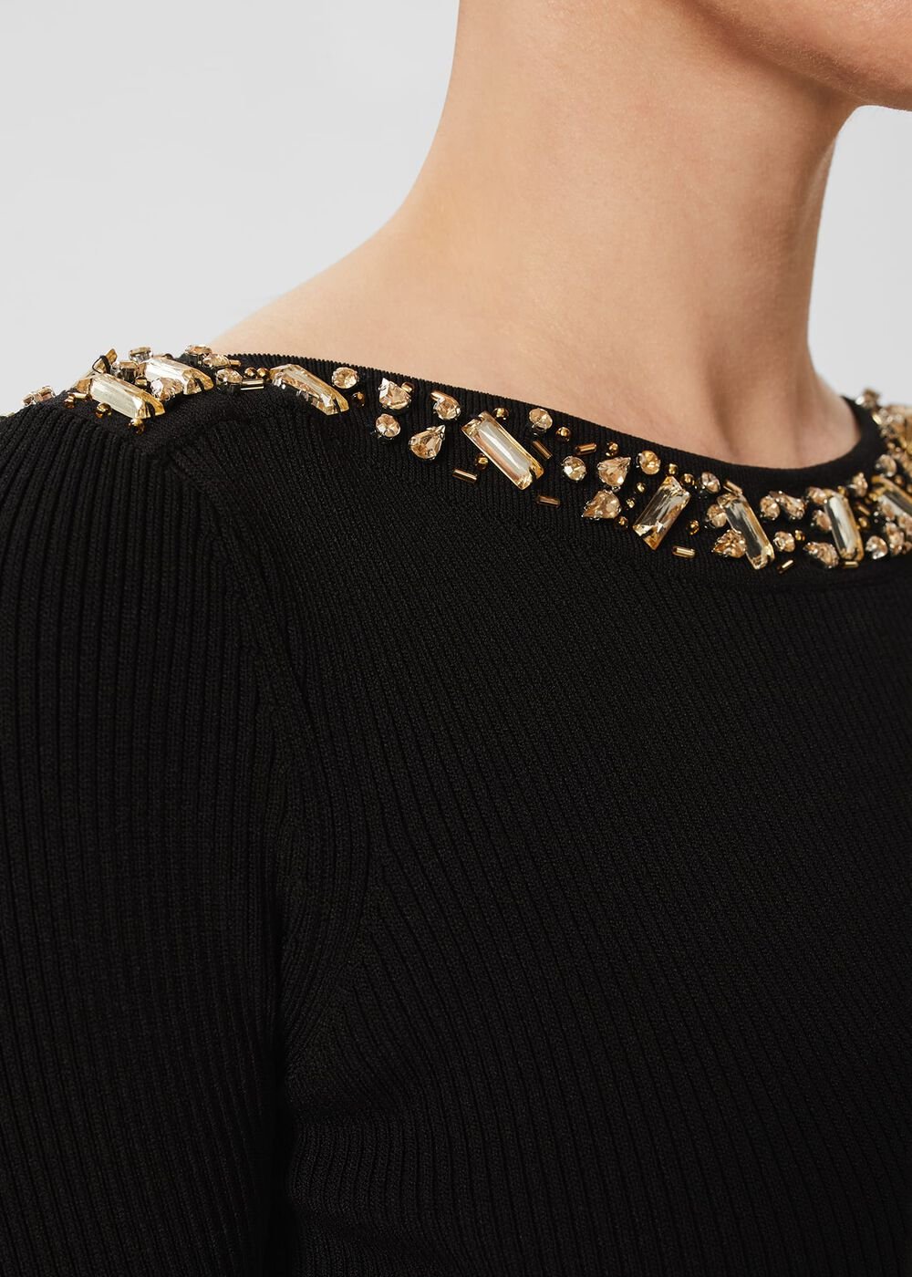 Petite Emily Sequin Dress, Black, hi-res