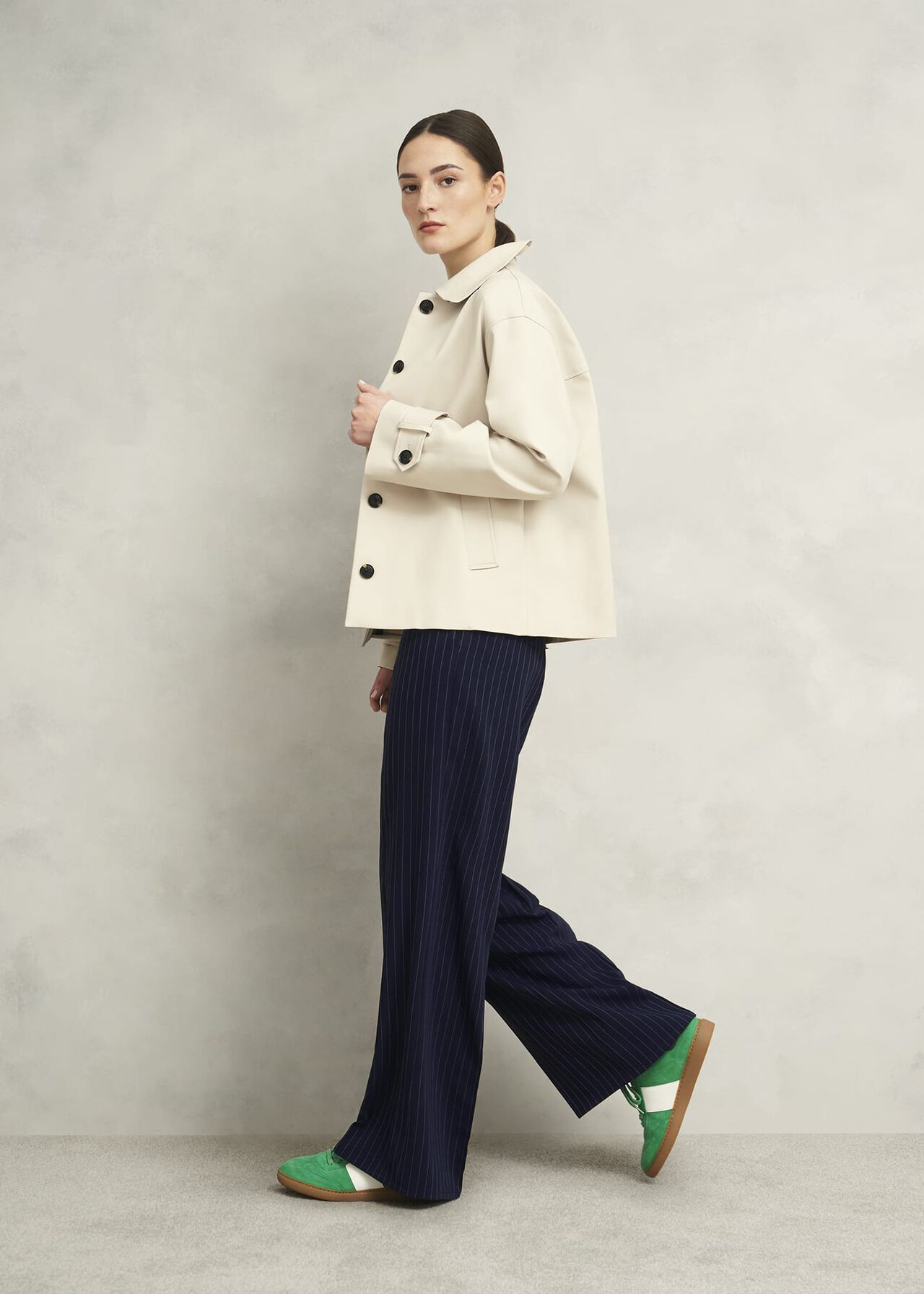 Hadley Pinstripe Trousers, Midnight Ivory, hi-res