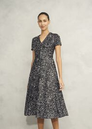 Tatiana Sequin Dress, Black Silver, hi-res