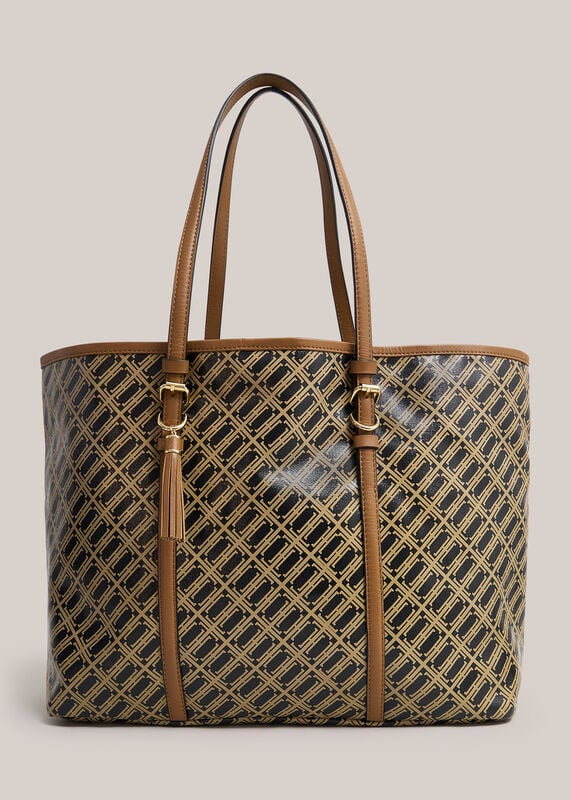 Kyra Leather Canvas Tote