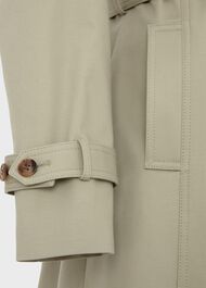 Saskia Shower Resistant Trench Coat, Sage Green, hi-res
