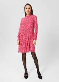 Dominica Spot Dress, Pink Multi, hi-res