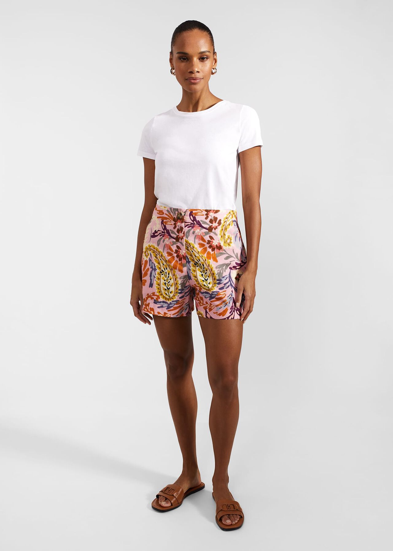 Devina Shorts With Linen, Multi, hi-res