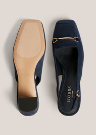 Jaida Suede Slingbacks, Hobbs Navy, hi-res