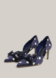 Elva Bow Spot Courts, Midnight Ivory, hi-res