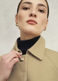 Vivienne Shower Resistant Trench Coat, Fawn Beige, hi-res