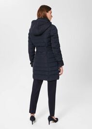 Corina Water Resistant Puffer Trench , Navy, hi-res
