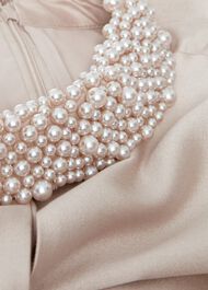 Marcella Silk Blend Dress, Oyster, hi-res