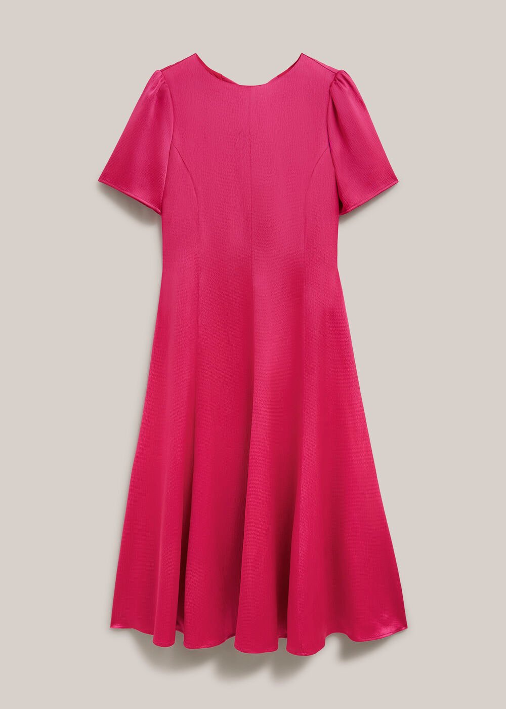Camille Textured Satin Dress, Bright Pink, hi-res