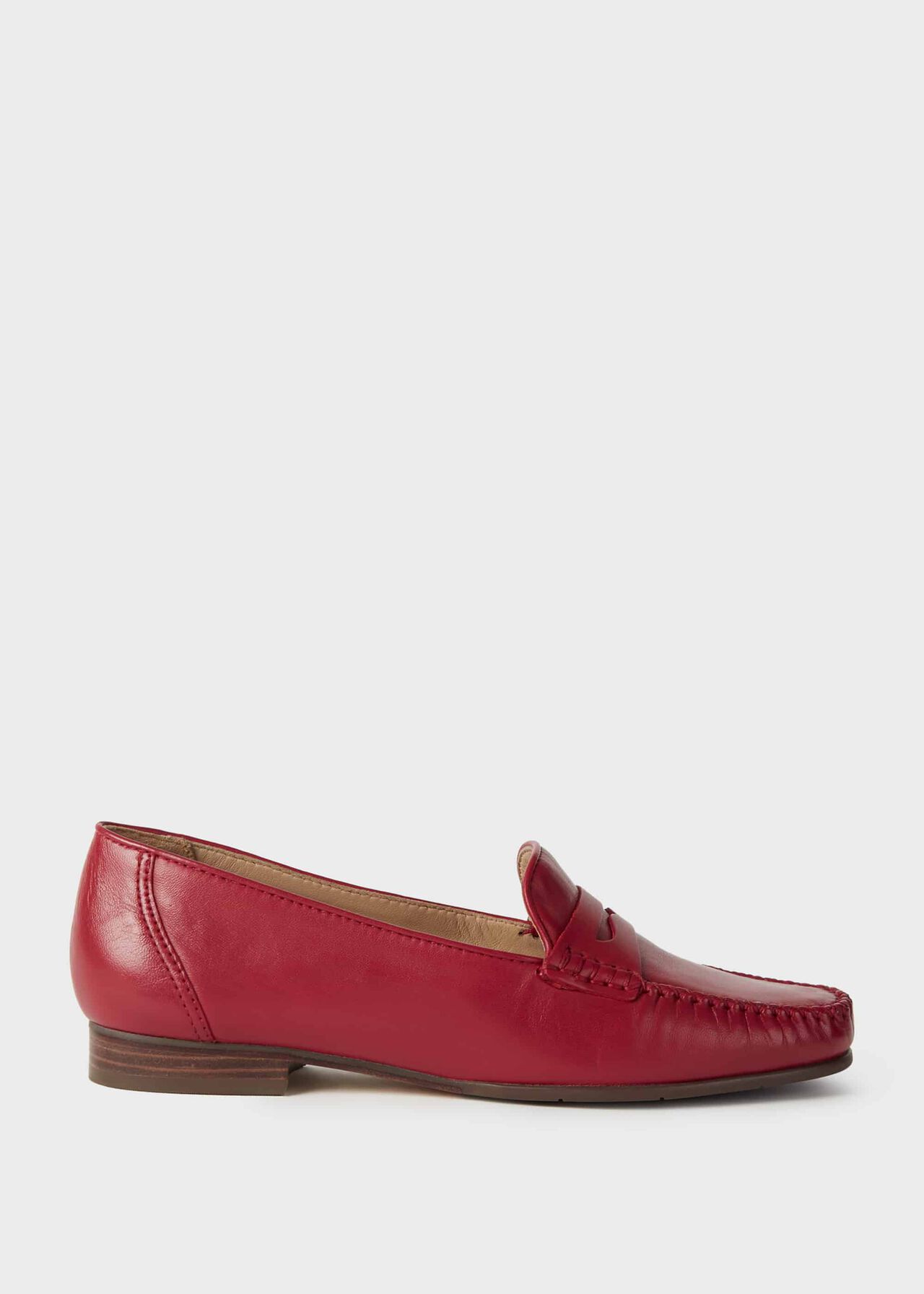 Holly Leather Moccasins, Raspberry, hi-res