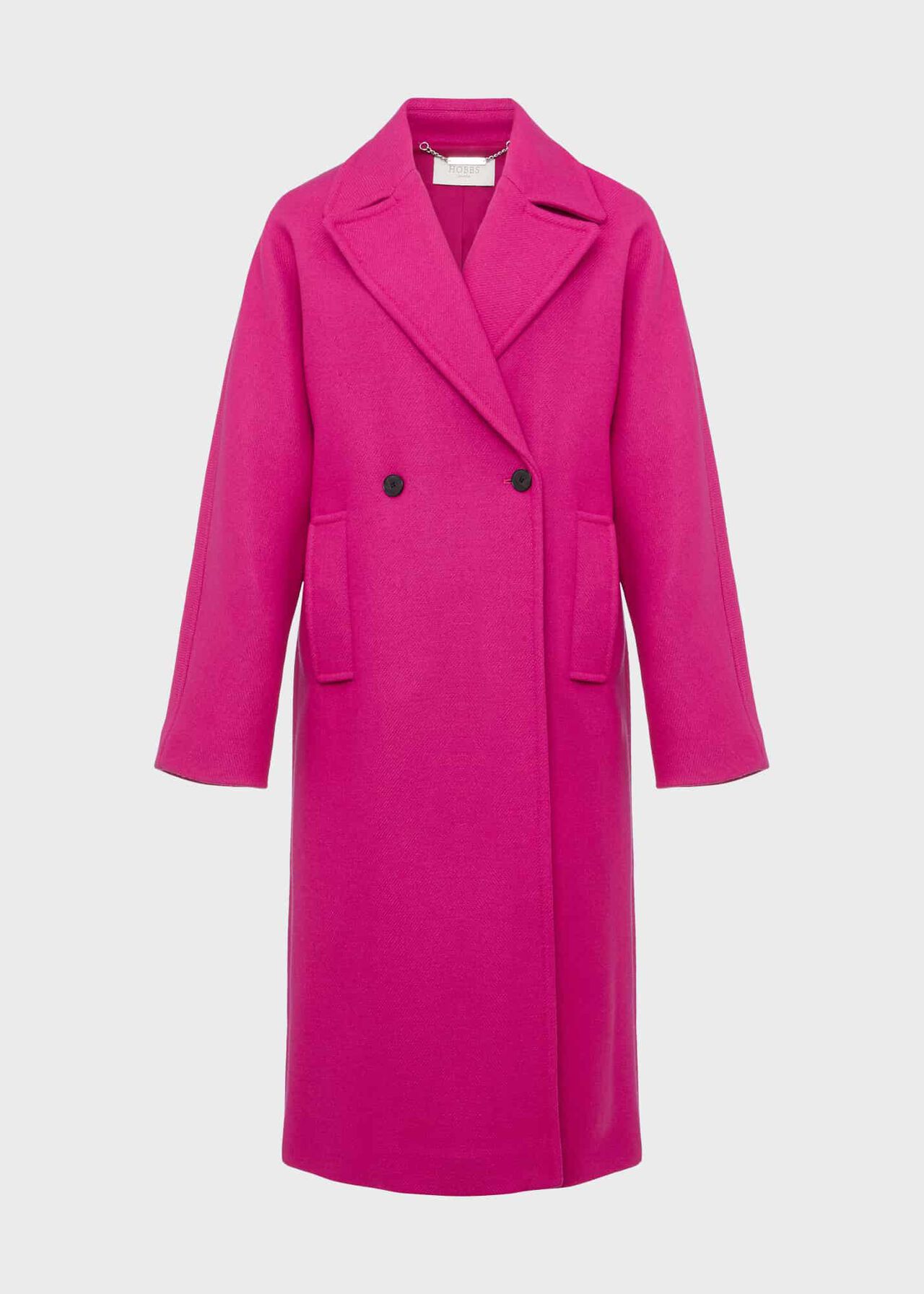 Carine Wool Coat, Bright Pink, hi-res