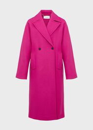 Carine Wool Coat, Bright Pink, hi-res