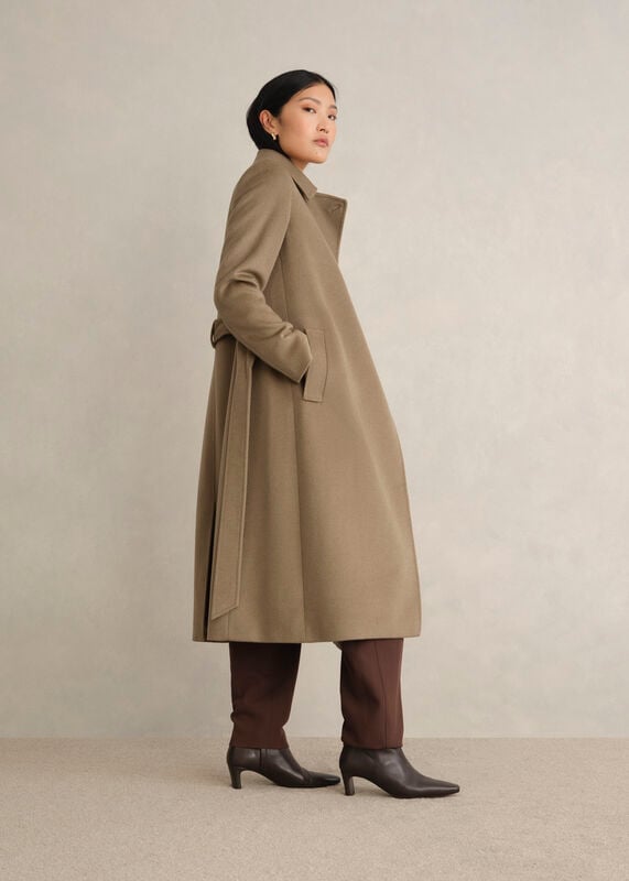 Petite Livia Wool Wrap Coat