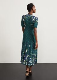 Bourchier Fit And Flare Dress, Green Multi, hi-res