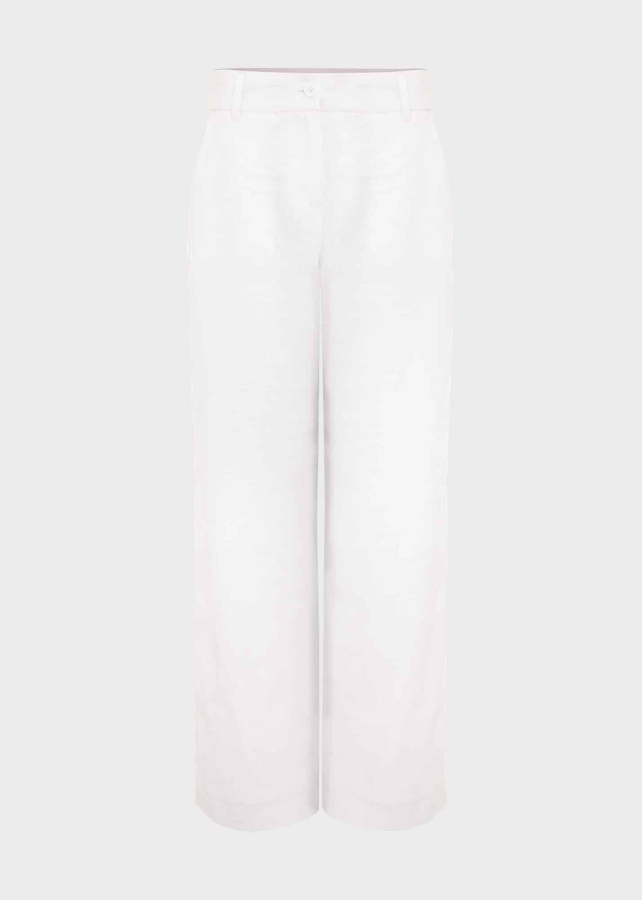 Petite Lynn Linen Trousers, White, hi-res