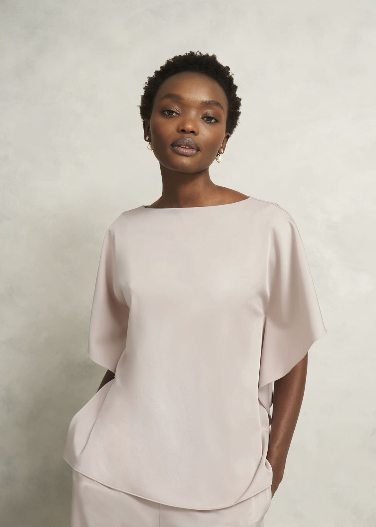 Delora Blouse, Oyster, hi-res