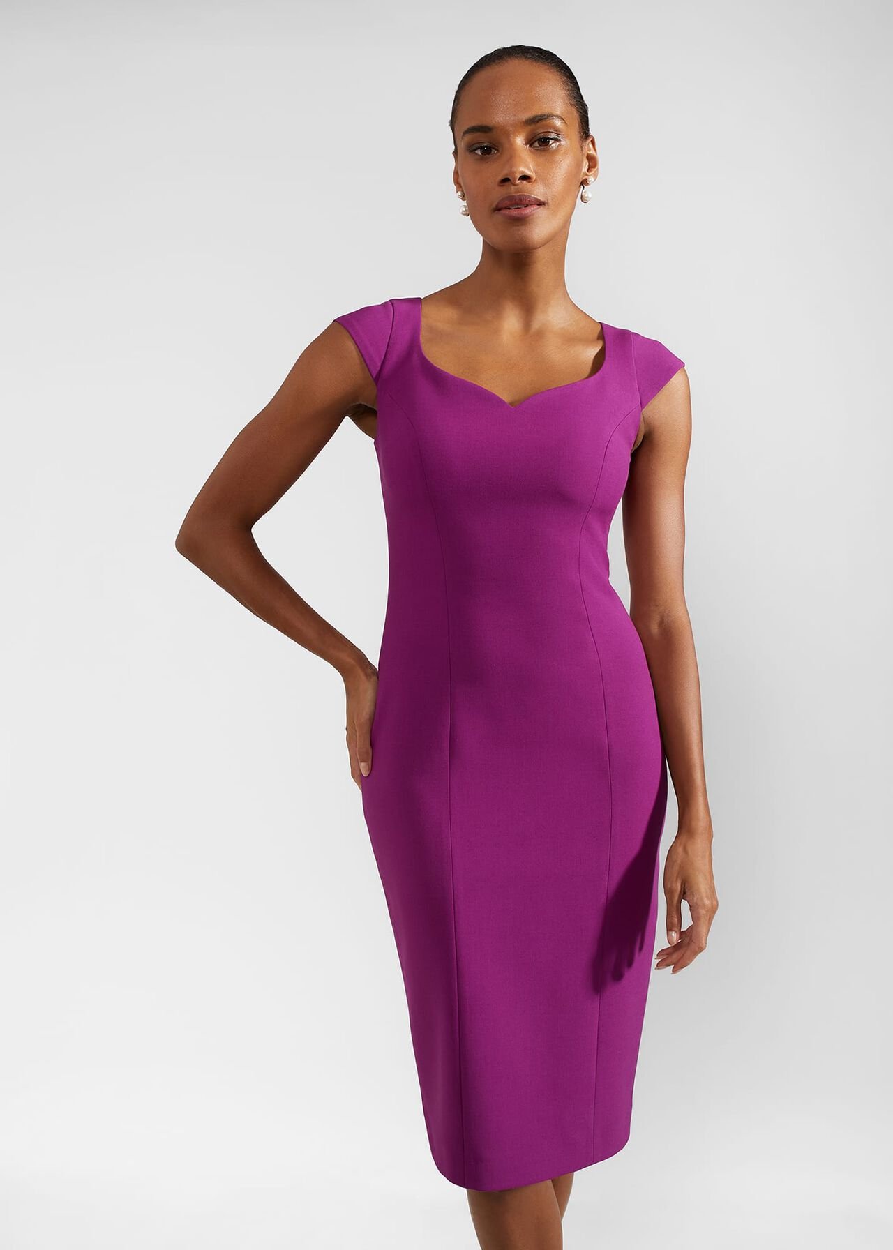 Petite Lillia Shift Dress, Magenta Purple, hi-res