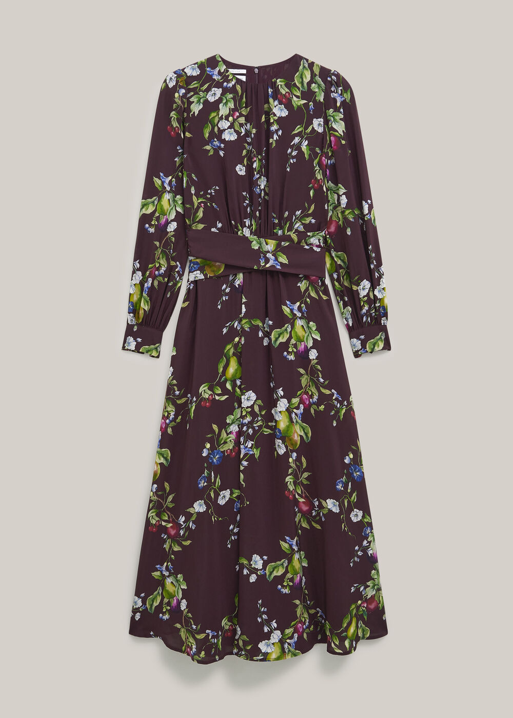 Iford Silk Dress, Onyx Red Multi, hi-res