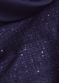 Prisha Sequin Tweed Dress, Midnight Navy, hi-res