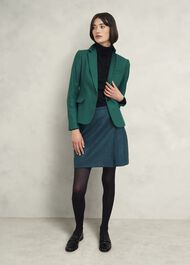 Leah Wool Kilt Skirt, Green Multi, hi-res