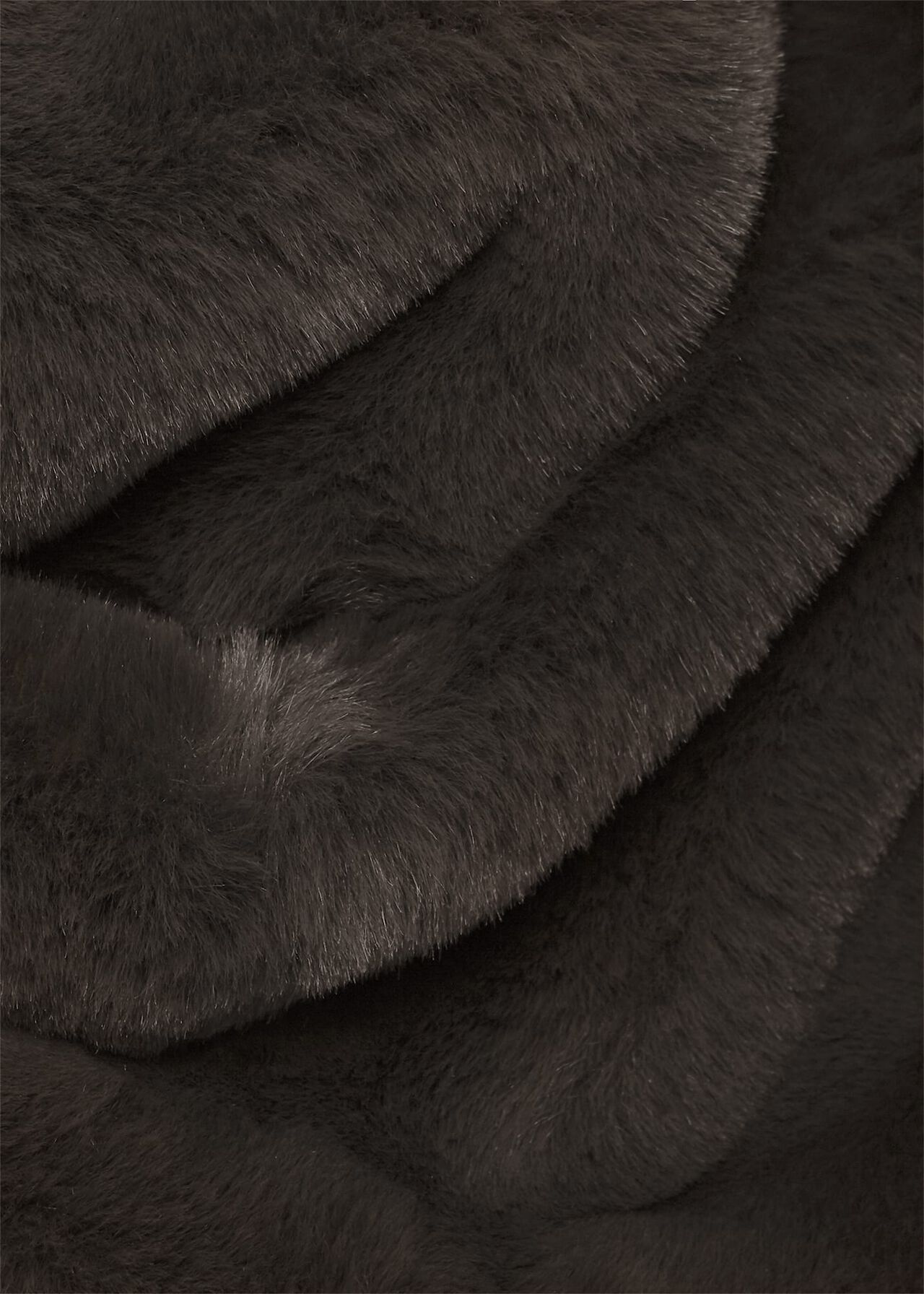 Gabby Faux Fur Coat , Dark Charcoal, hi-res