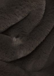 Gabby Faux Fur Coat , Dark Charcoal, hi-res