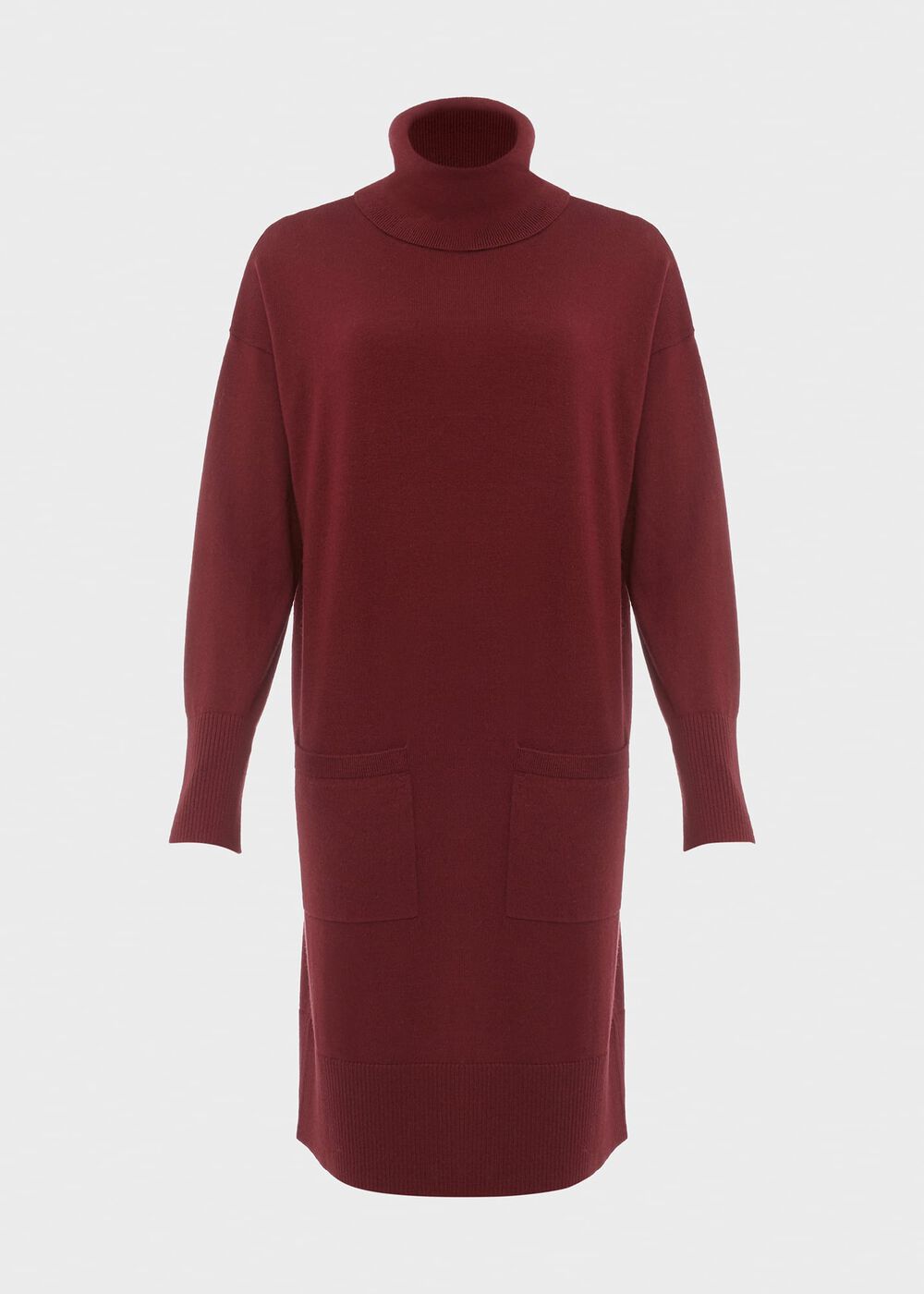 Maddie Knitted Dress, Mulberry Red, hi-res